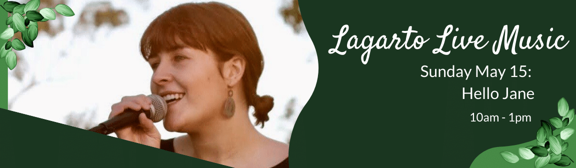 Enjoy live music at Cafe Lagarto with Hello Jane.